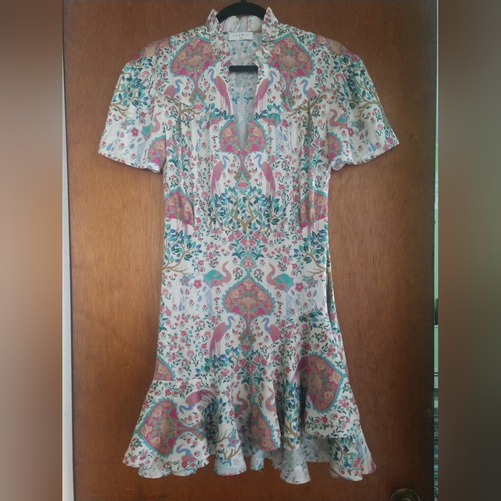 Sandro Paris Irenn Floral Patterned mini Dress Size 36/ Small